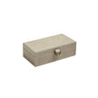 Global Views Marbled Leather D Ring Box - Light Grey