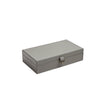 Global Views Marbled Leather D Ring Box - Dark Grey