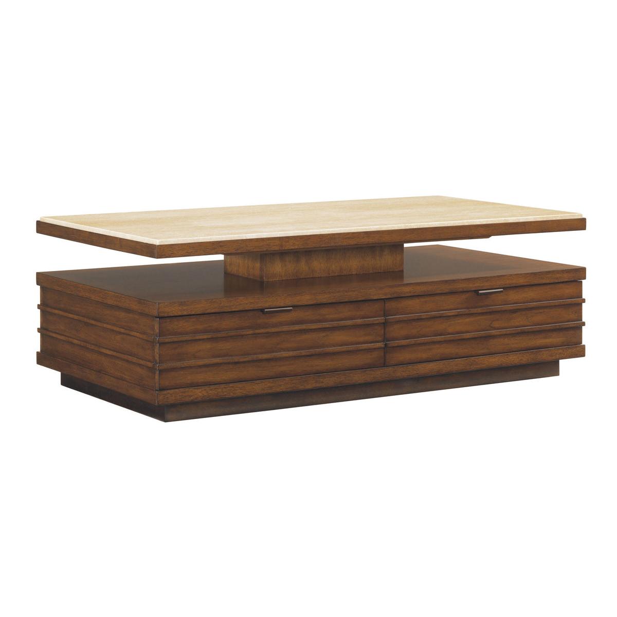 Tommy Bahama Home Ocean Club Solstice Cocktail Table With Stone Top