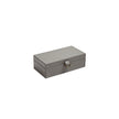Global Views Marbled Leather D Ring Box - Dark Grey