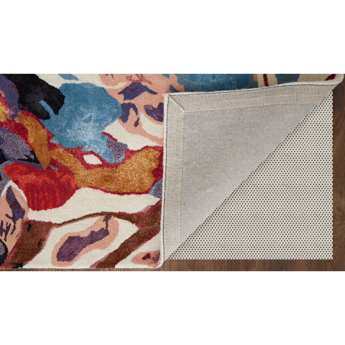 Feizy Dafney 8863F Transitional Floral & Botanical in Red/Blue/Purple