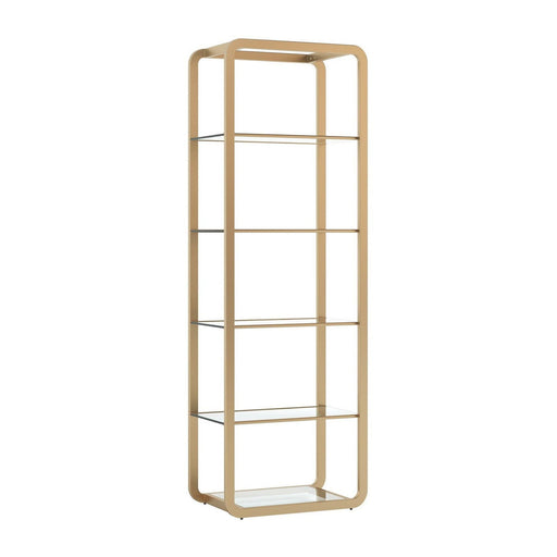 Sunpan Ambretta Bookcase - Small - Gold / Clear