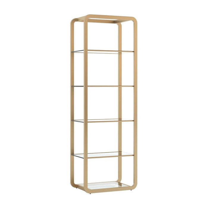 Sunpan Ambretta Bookcase - Small - Gold / Clear