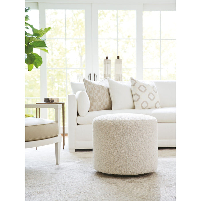 Barclay Butera Upholstery Three Arch Swivel Ottoman