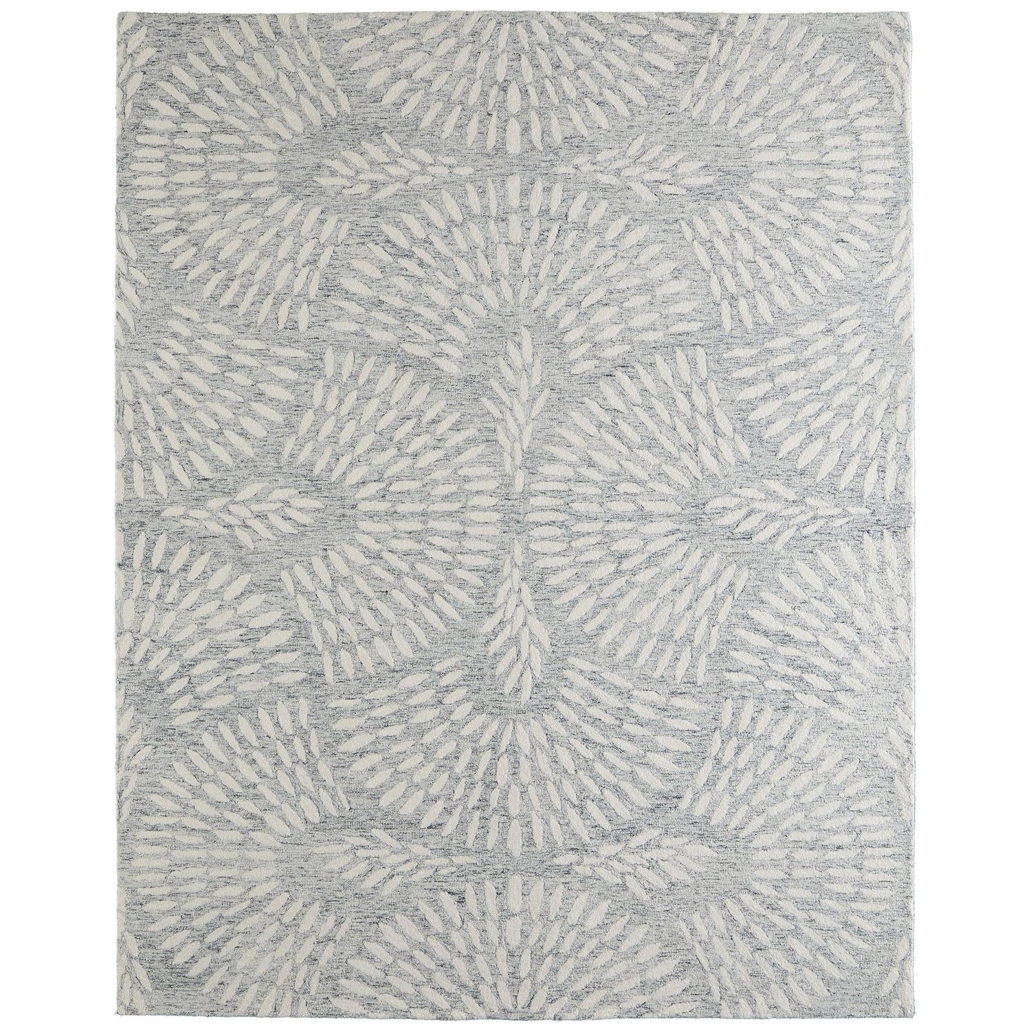 Feizy Wallace 8A38F Modern Floral & Botanical Rug in Gray/Ivory