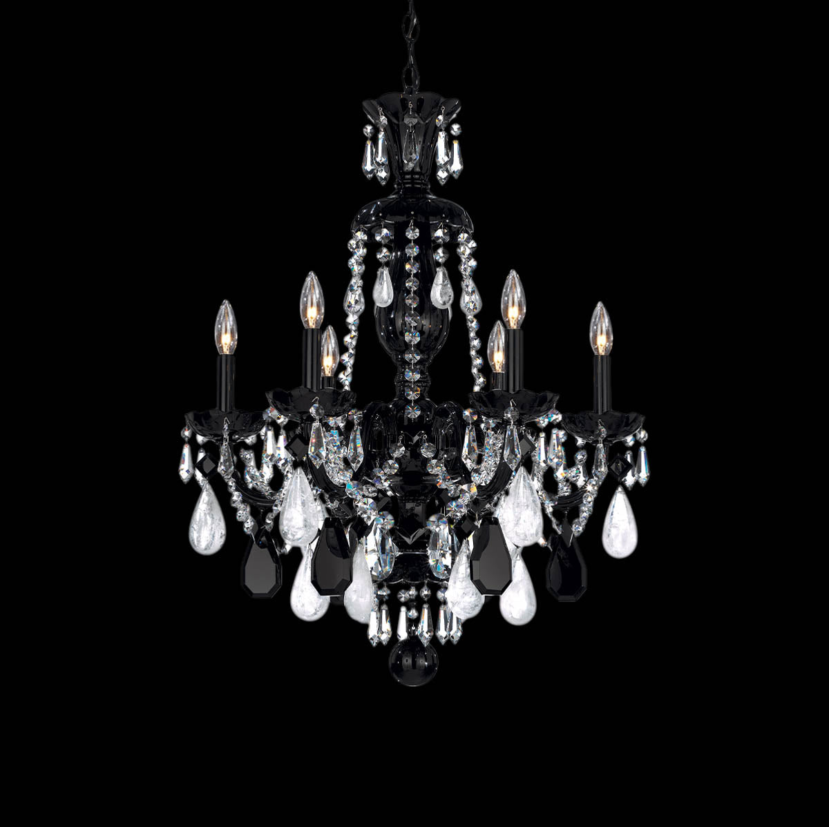 Schonbek Hamilton Rock Crystal 5535 6-Light Chandelier