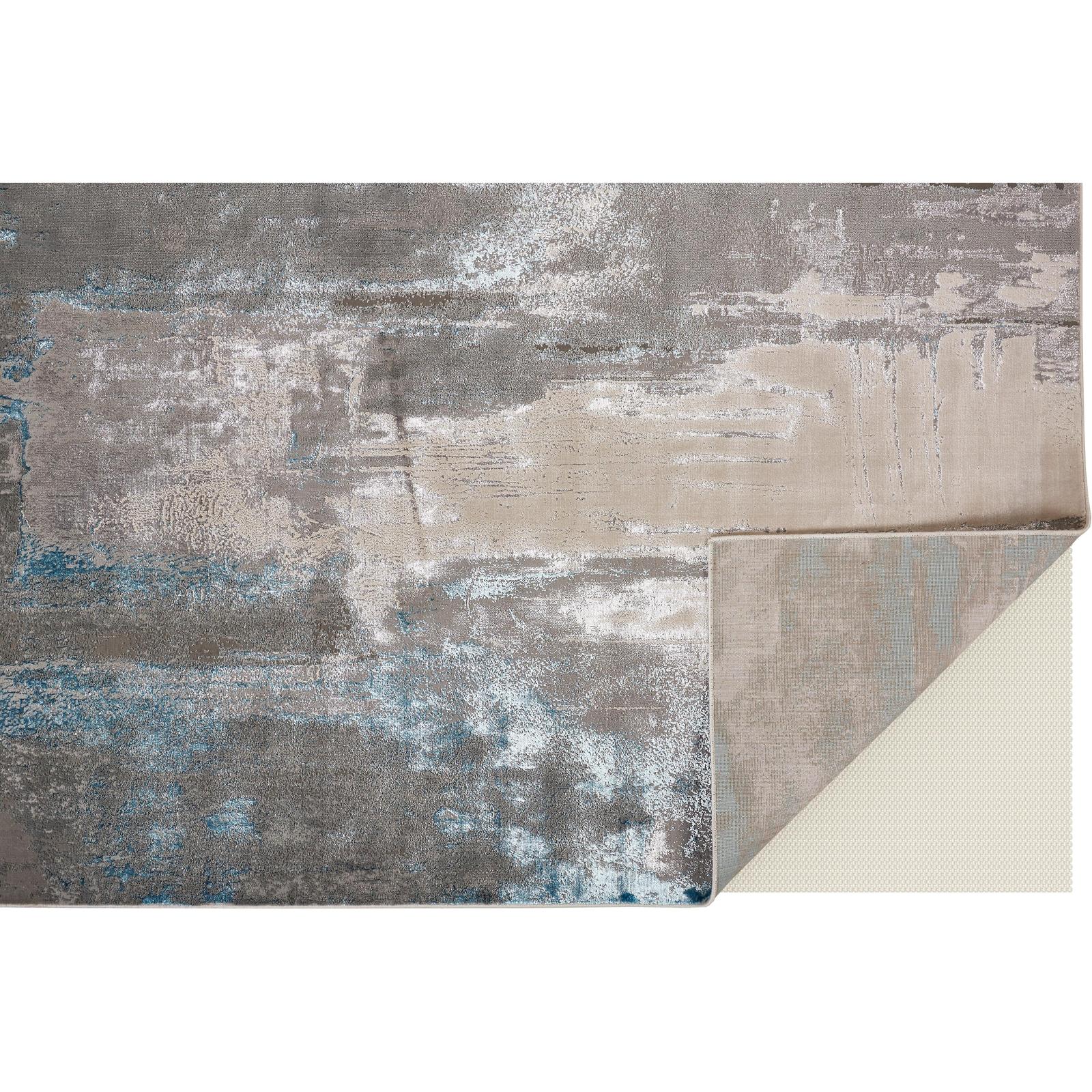 Feizy Azure 3406F Modern Abstract Rug in Gray/Ivory/Blue