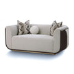 Michael Amini West Kensington Loveseat - Buff/Medium Espresso