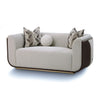 Michael Amini West Kensington Loveseat - Buff/Medium Espresso