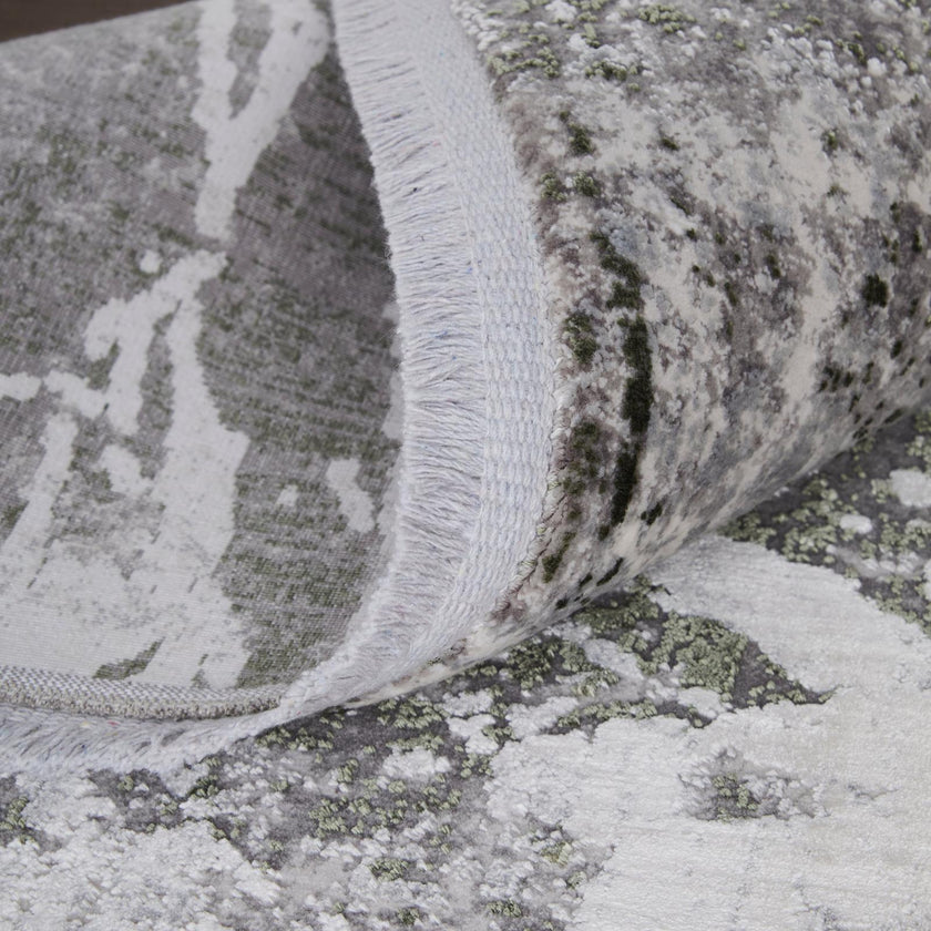 Feizy Cadiz 39N6F Modern Abstract Rug in Gray/Green/Taupe