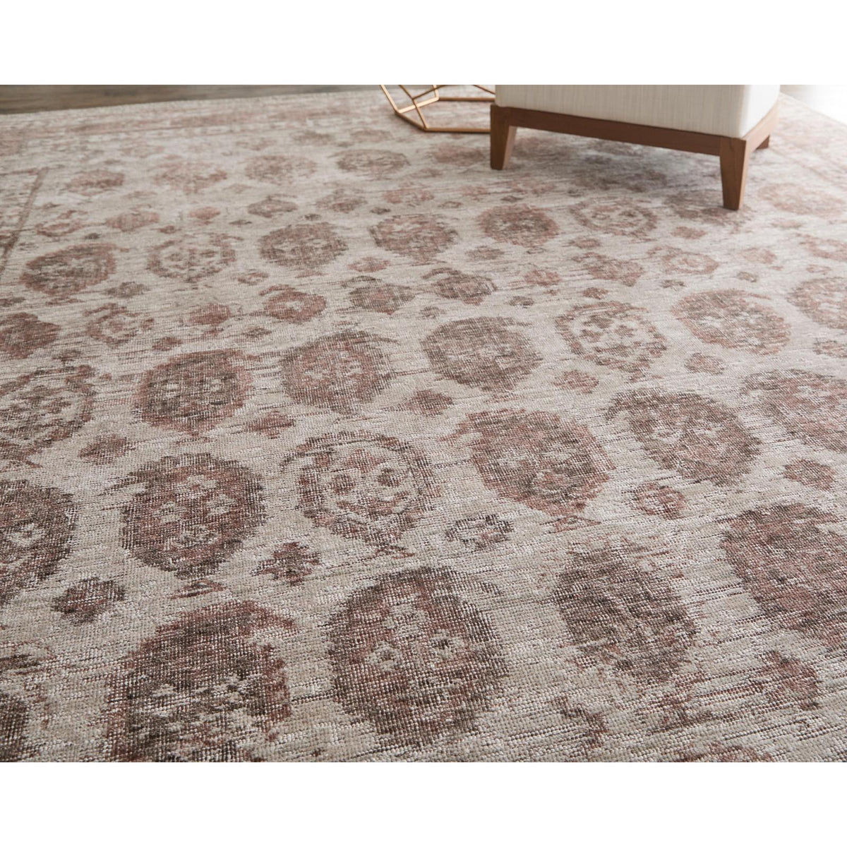 Feizy Loralai 8A66F Traditional Oriental Rug in Red/Ivory