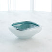 Global Views Square Cased Glass Bowl - Azure