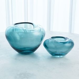Global Views Undulating Vase - Azure