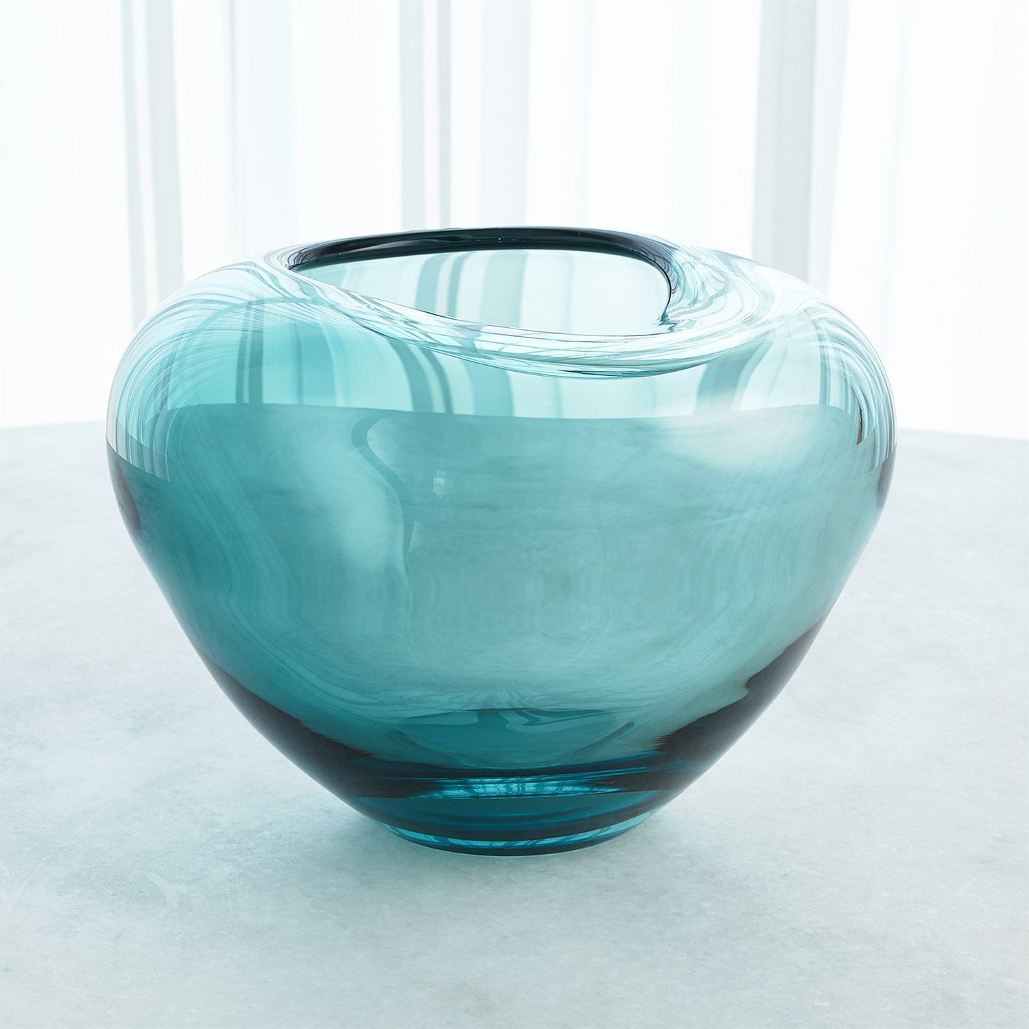 Global Views Undulating Vase - Azure