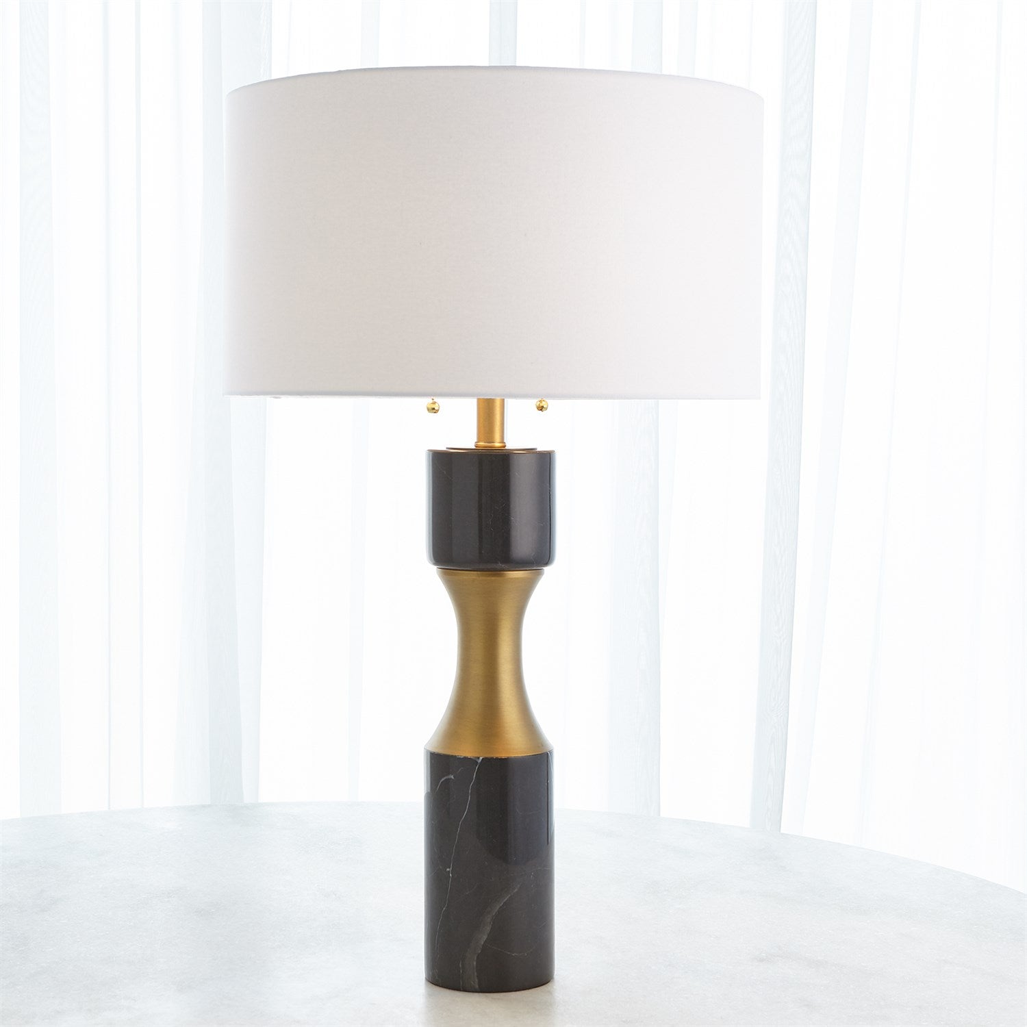 Global Views Marble Cinch Lamp - Black