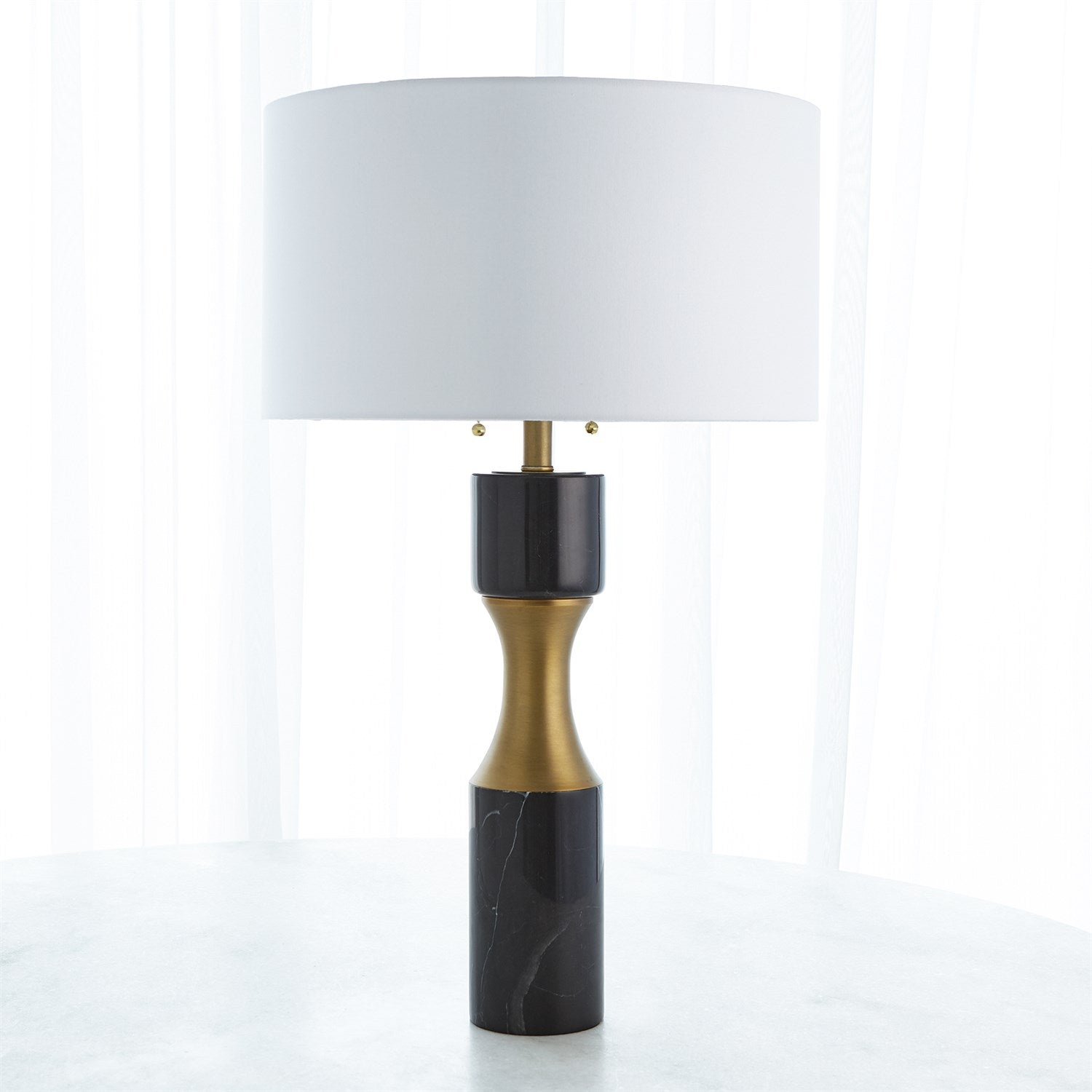 Global Views Marble Cinch Lamp - Black