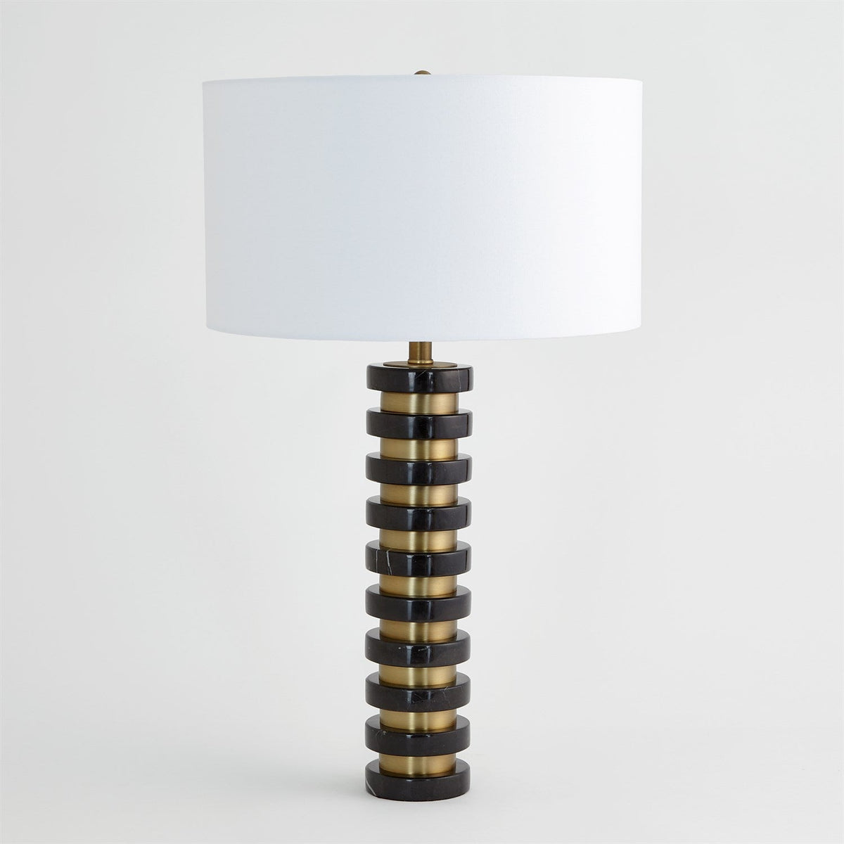Global Views Marble Stack Lamp - Black