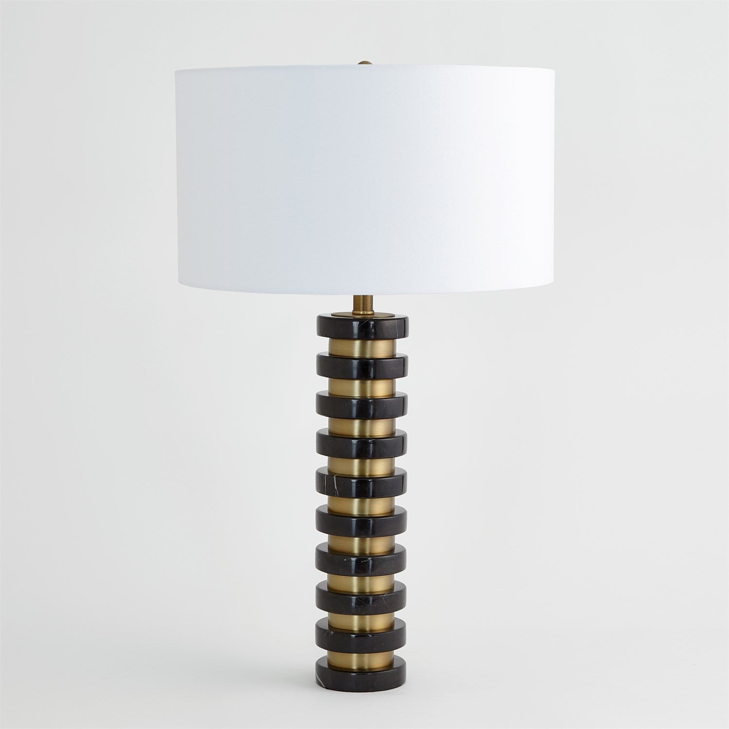 Global Views Marble Stack Lamp - Black