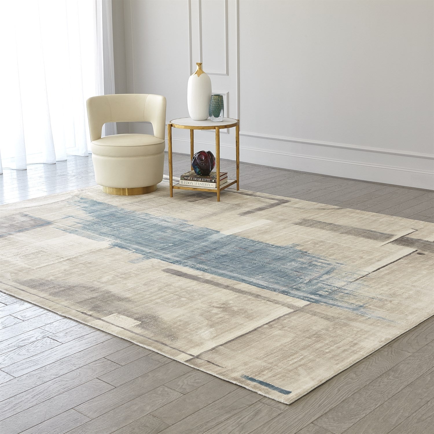 Global Views Art Rug - Blue