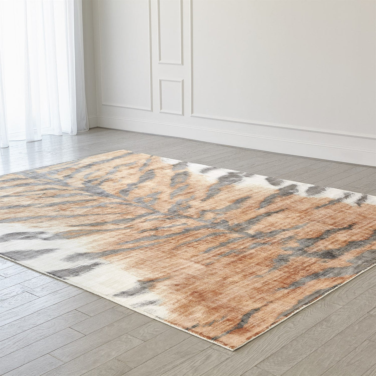 Global Views Tiger Stripe Rug - Orange