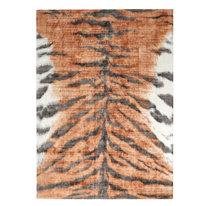 Global Views Tiger Stripe Rug - Orange