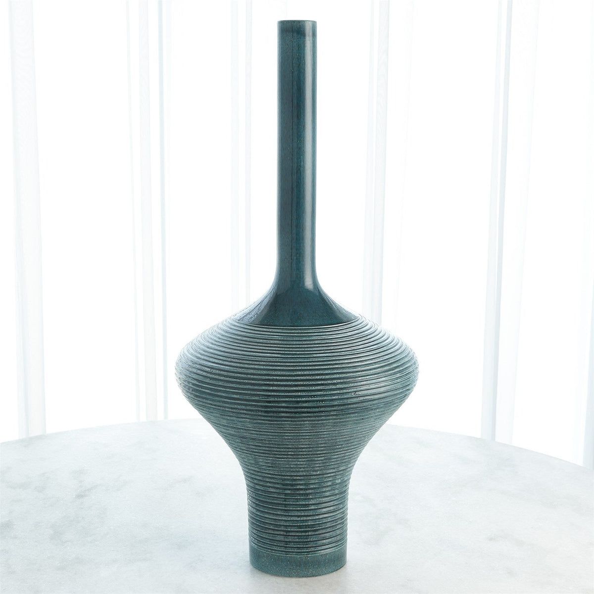 Global Views Ridged Bottle - Azure