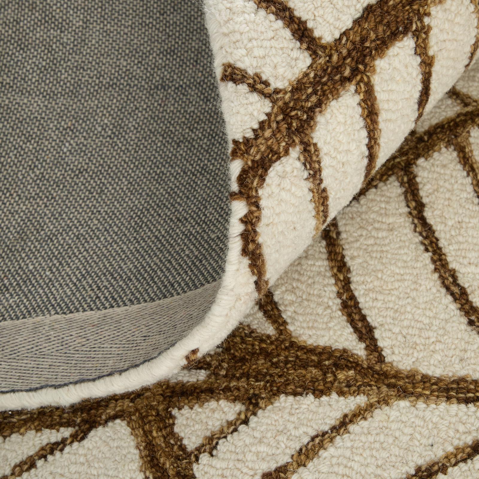 Feizy Wallace 8A44F Modern Ikat Rug in White/Brown