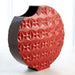 Global Views Geometric Vase - Red
