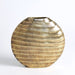 Global Views Chased Oval Vase - Antique Brass