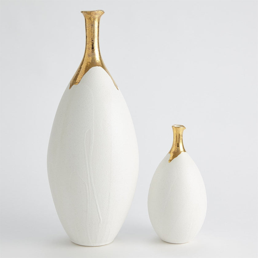 Global Views Dipped Golden Crackle - White