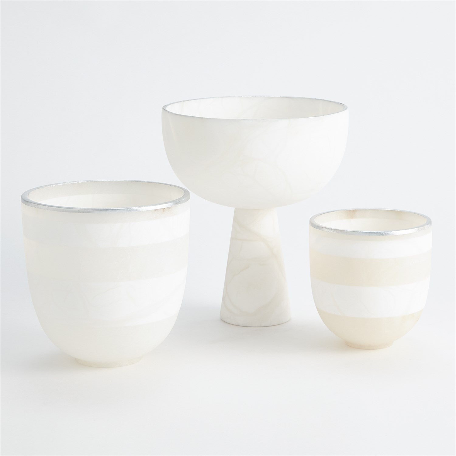 Global Views Footed Alabaster Bowl