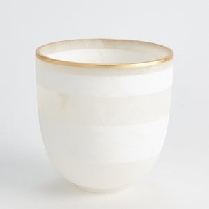 Global Views Striped Alabaster Bowl - Gold