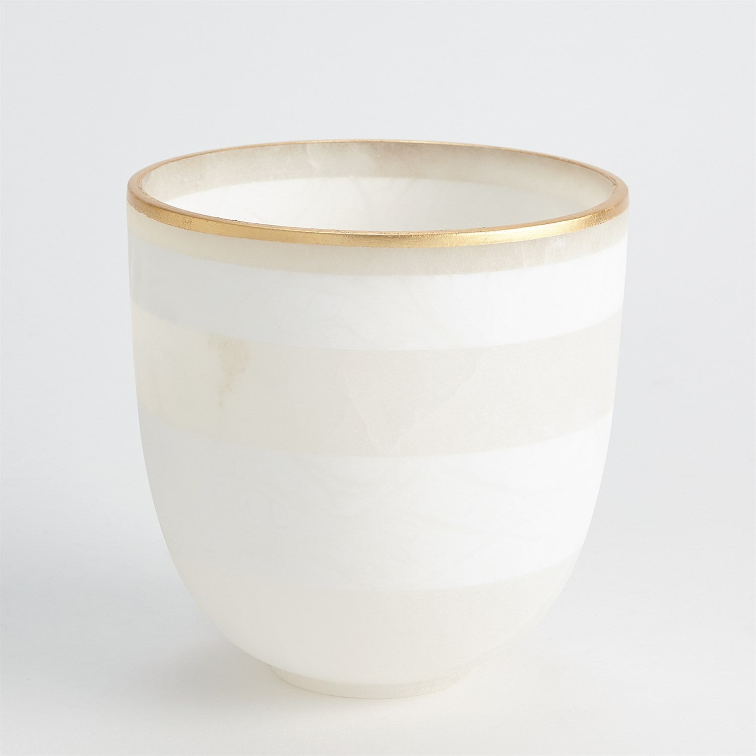 Global Views Striped Alabaster Bowl - Gold