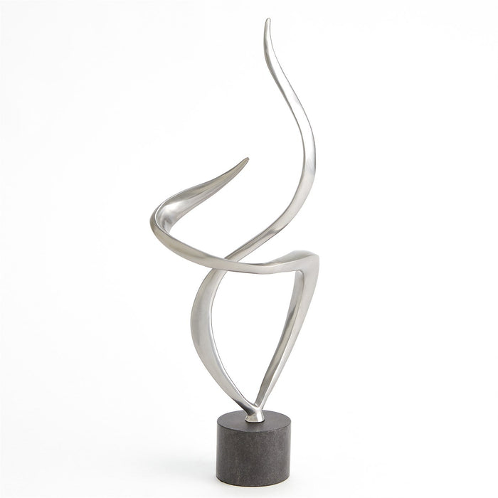 Global Views Swirl Scupture - Antique Nickel Iron