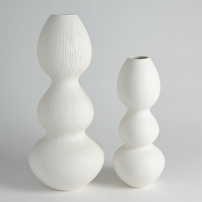 Global Views Torch Vase - Matte White