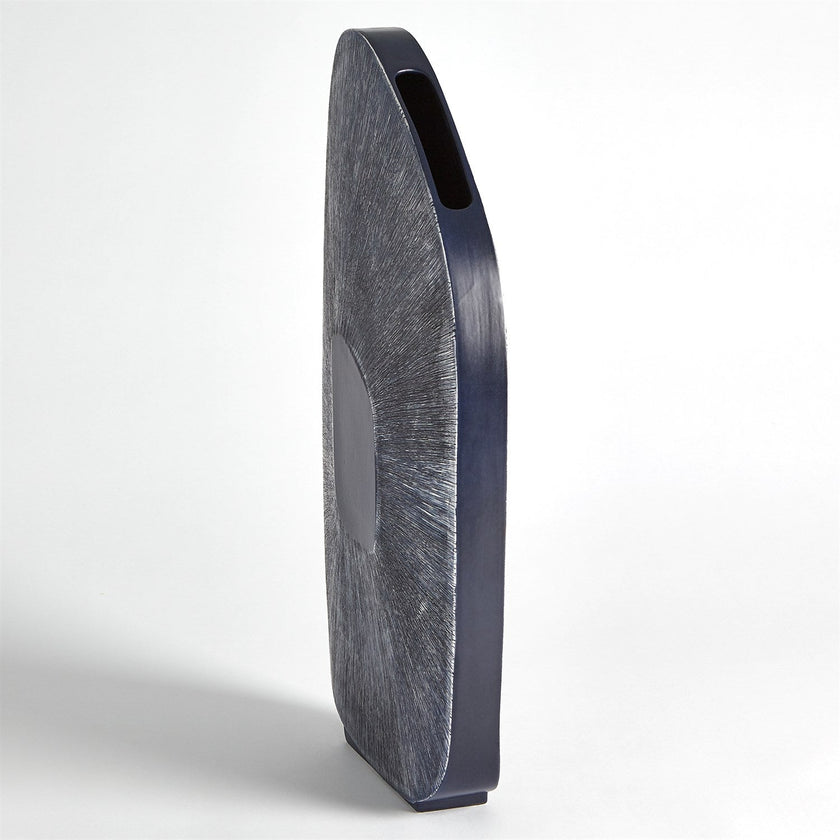 Global Views Offset Square Scratch Vase - Ink