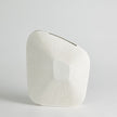 Global Views Offset Square Scratch Vase - Matte White
