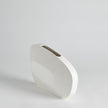 Global Views Offset Square Scratch Vase - Matte White