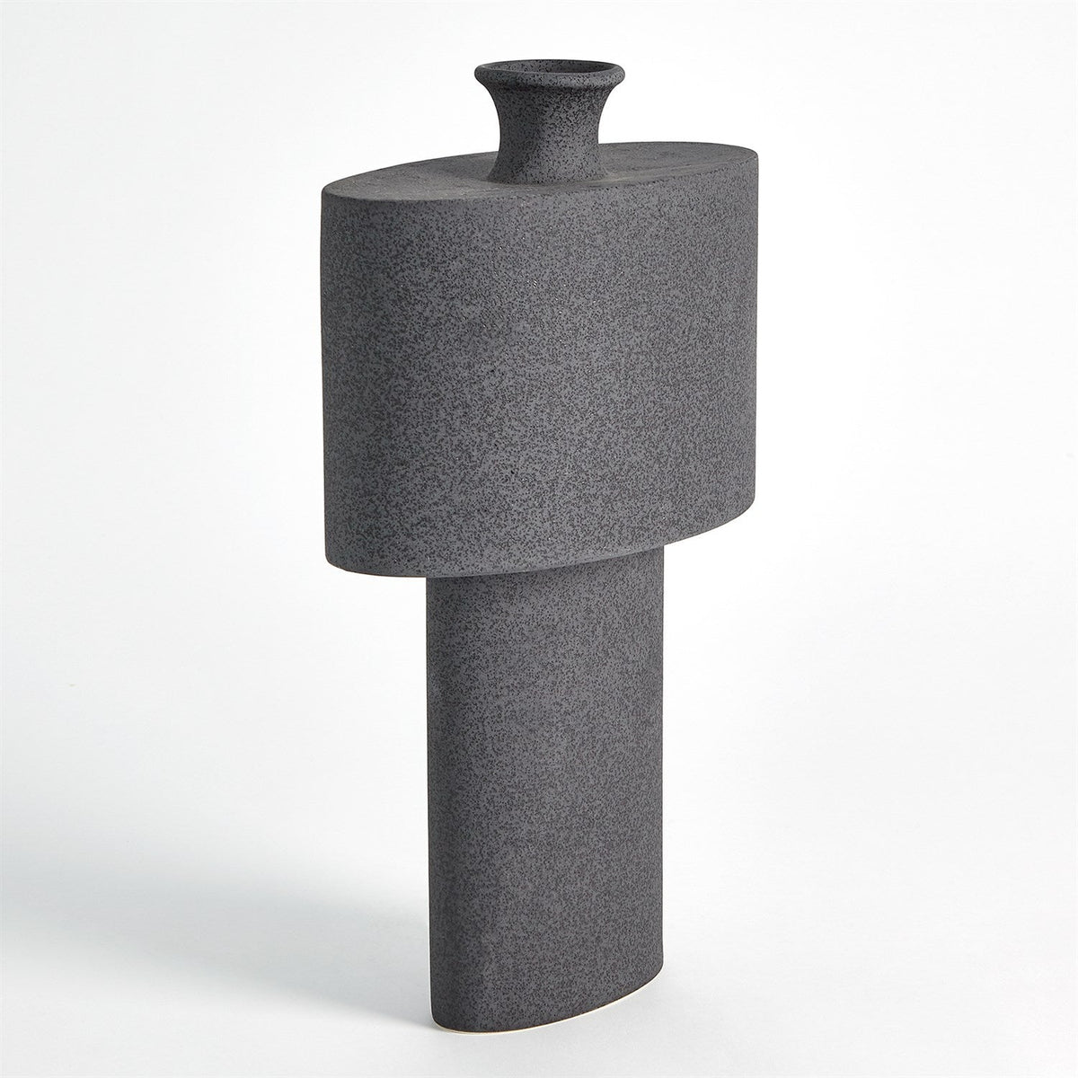 Global Views Folk Vase - Black Stone