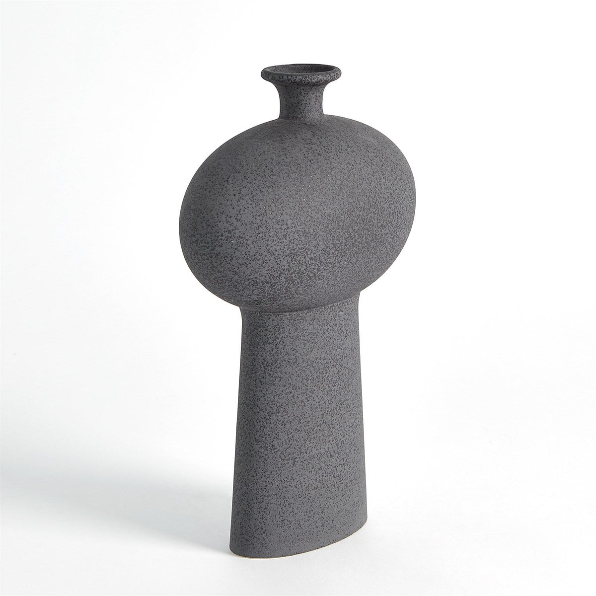 Global Views Folk Vase - Black Stone