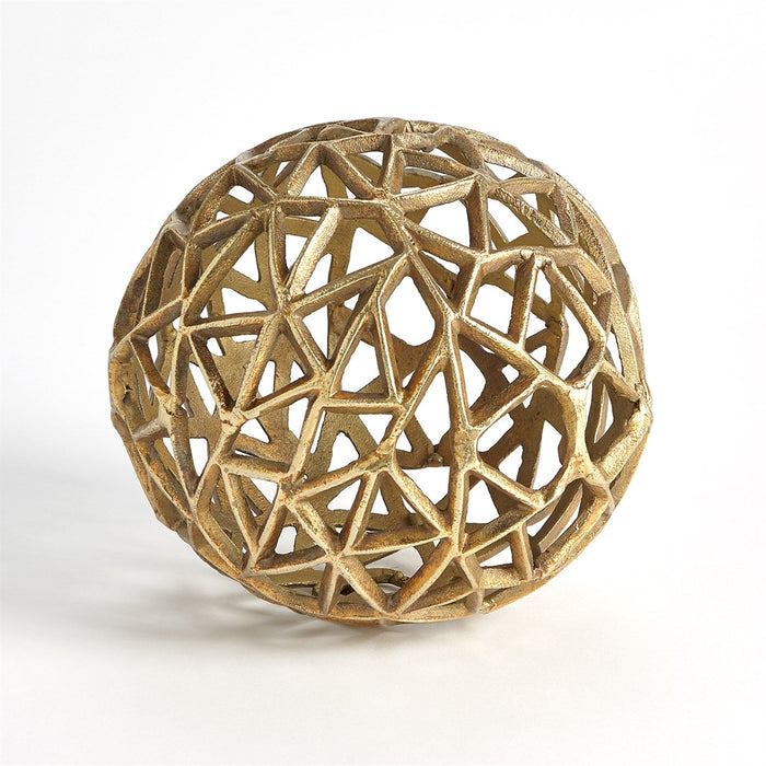 Global Views Jali Ball - Antique Brass