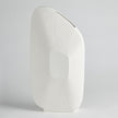 Global Views Offset Square Scratch Vase - Matte White