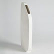 Global Views Offset Square Scratch Vase - Matte White
