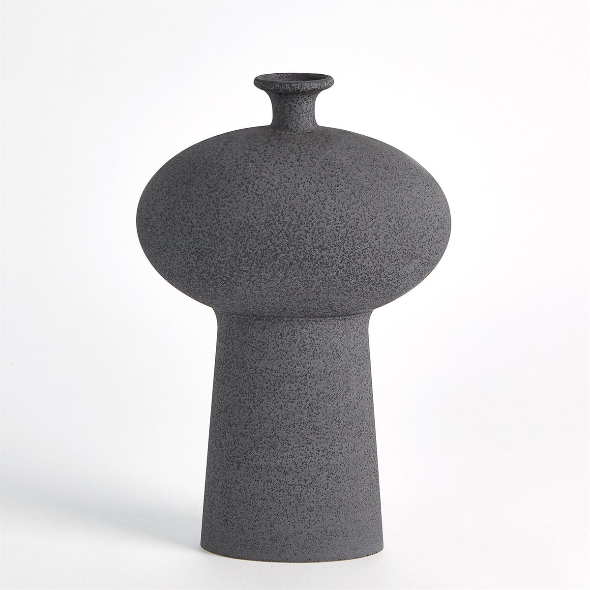 Global Views Folk Vase - Black Stone