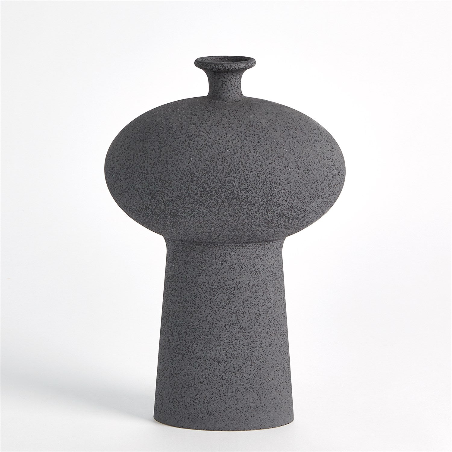 Global Views Folk Vase - Black Stone