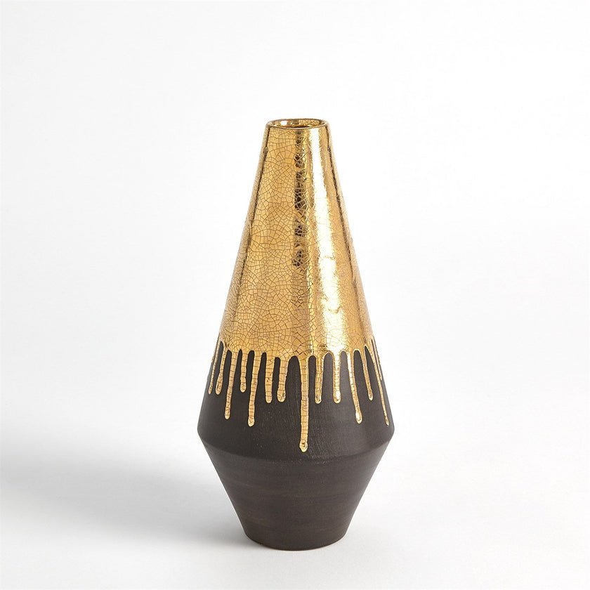 Global Views Gold Drip Vase