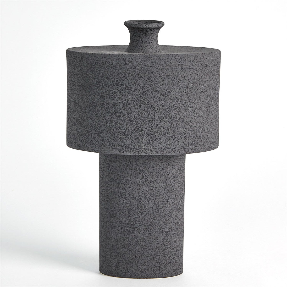 Global Views Folk Vase - Black Stone