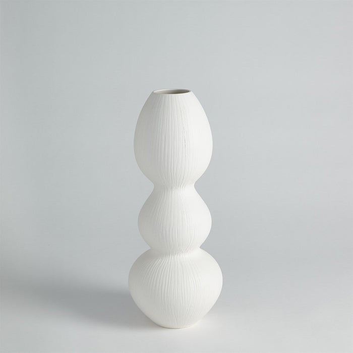 Global Views Torch Vase - Matte White