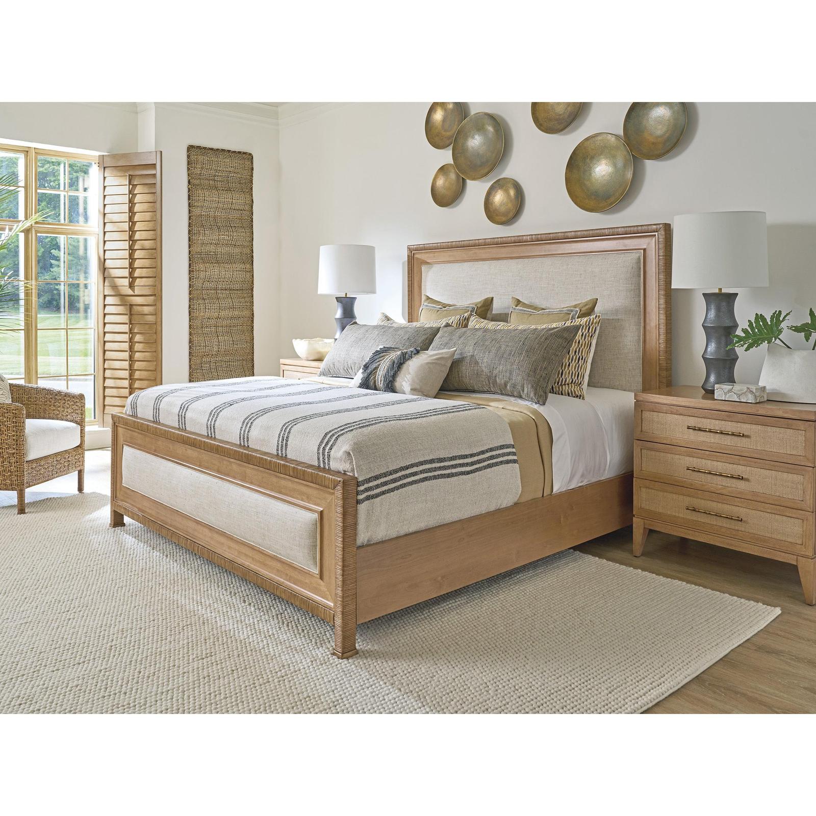 Tommy Bahama Home Key Biscayne Grand Isle Upholstered Bed