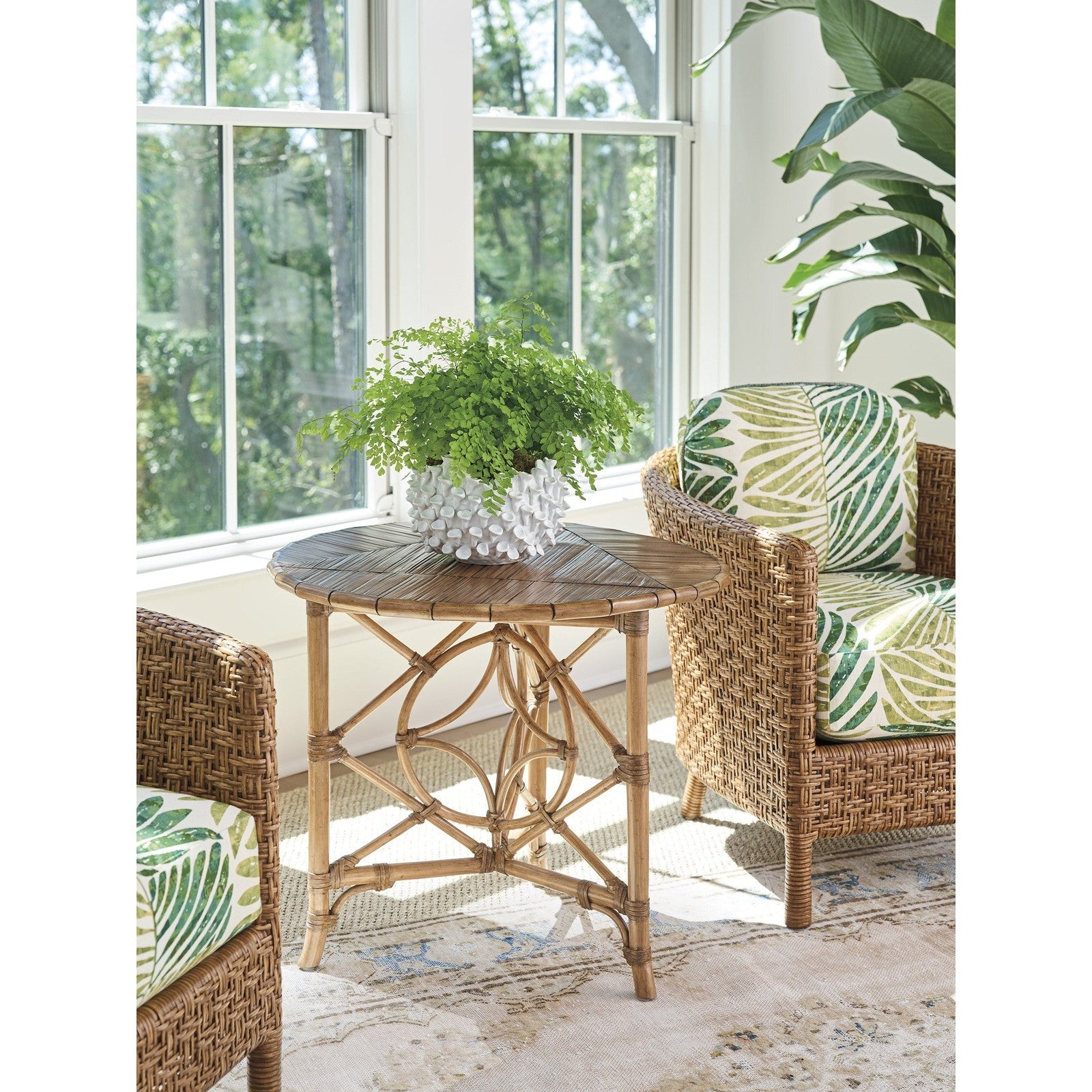 Tommy Bahama Home Key Biscayne Palm Island Drop-Leaf Accent Table